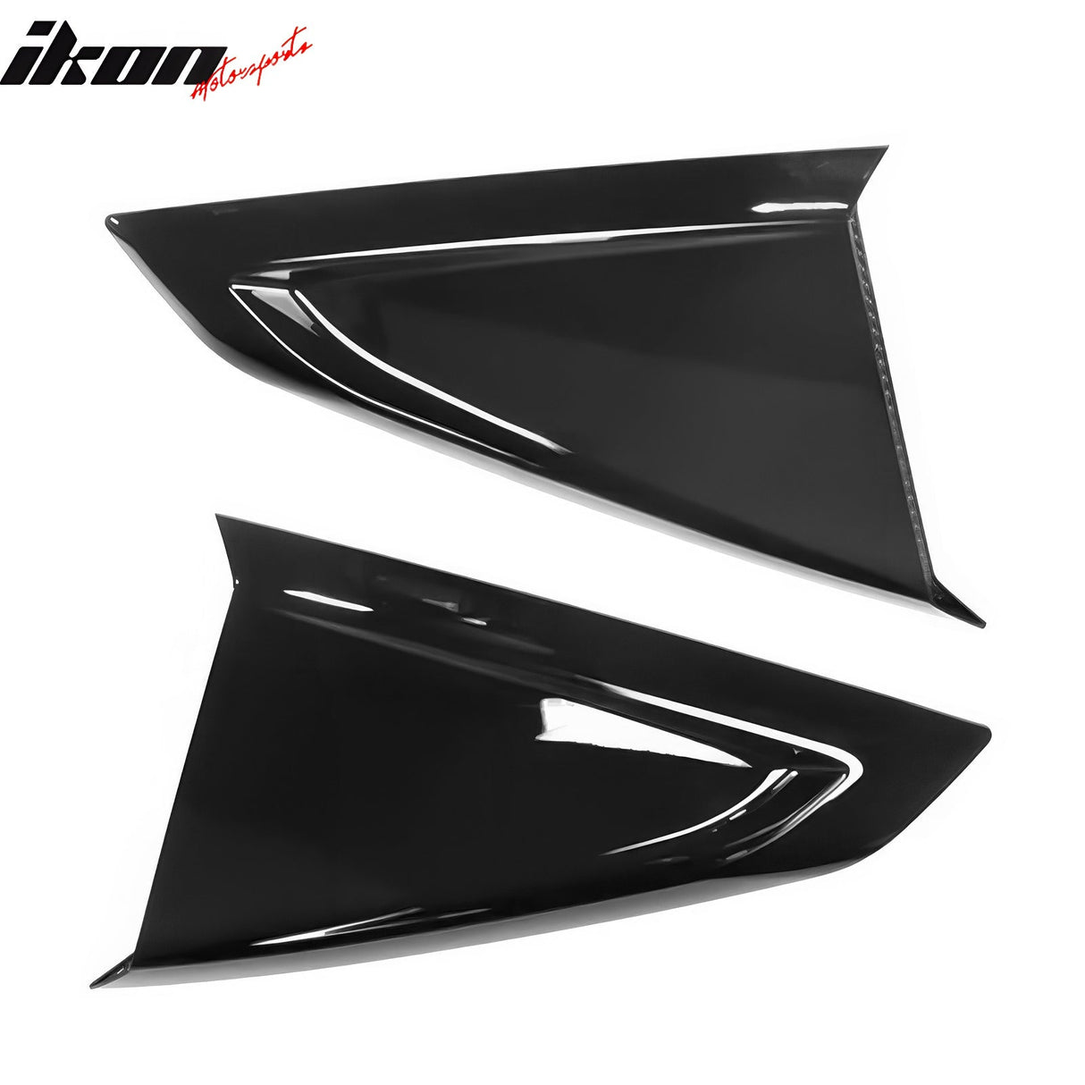 2024-2025 Ford Mustang 2DR V Style Gloss Black Side Window Louvers ABS