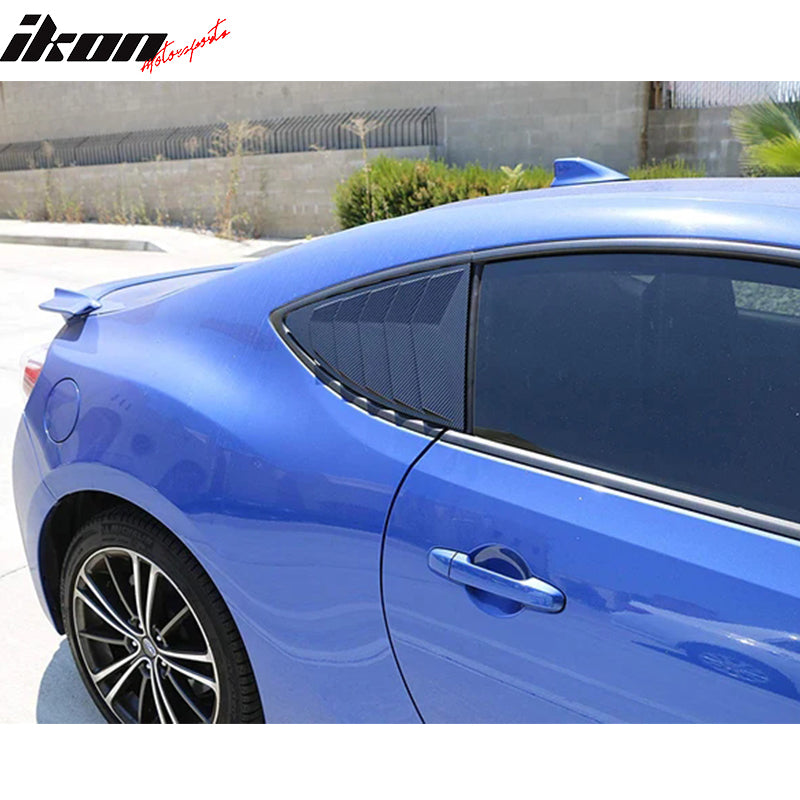 2013-2020 Subaru BRZ IKON Style Rear Window Louver Guard ABS