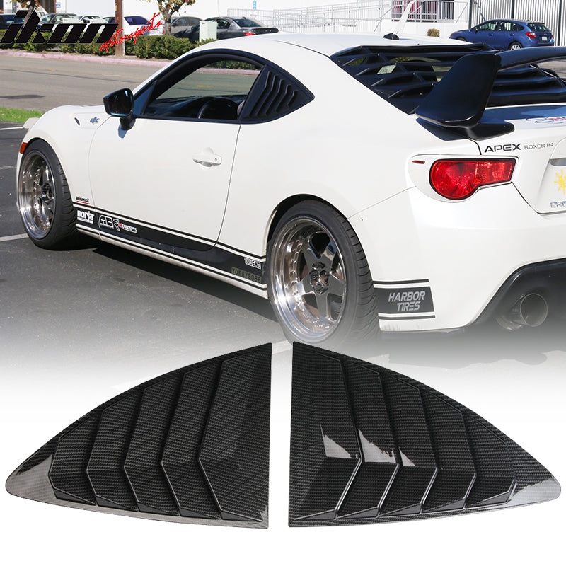 2013-2020 Subaru BRZ IKON Style Rear Window Louver Guard ABS