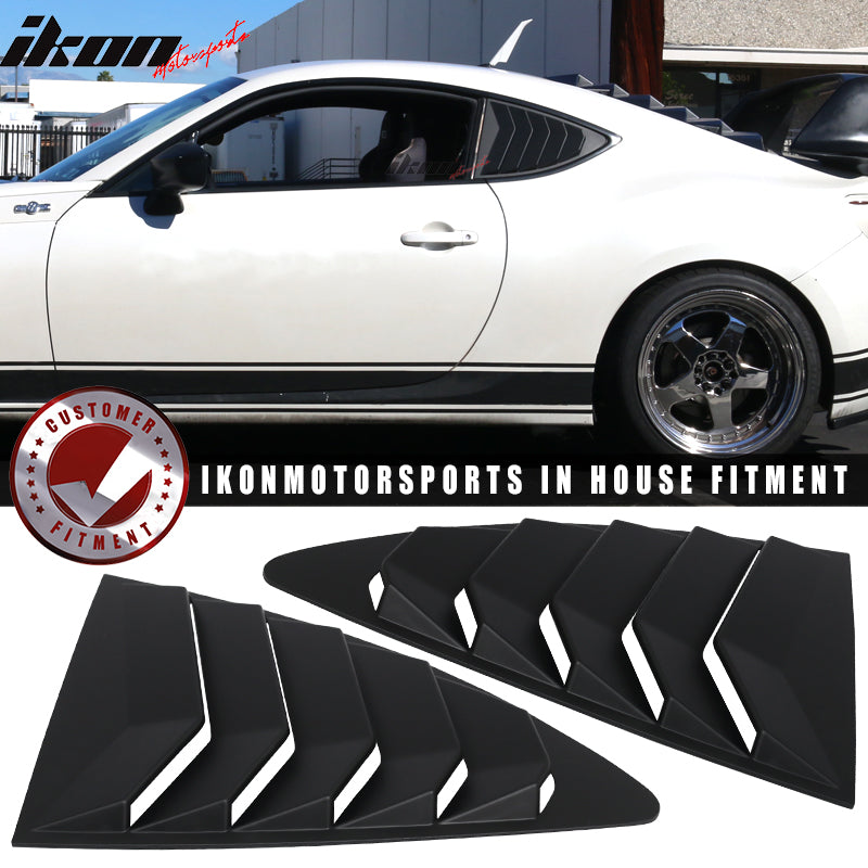 2013-2020 Subaru BRZ IKON Style Rear Window Louver Guard ABS