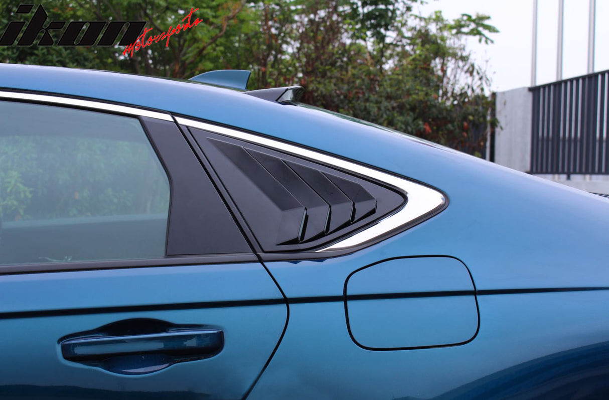 2023-2025 Honda Accord IKON Black Rear Quarter Window Louver ABS