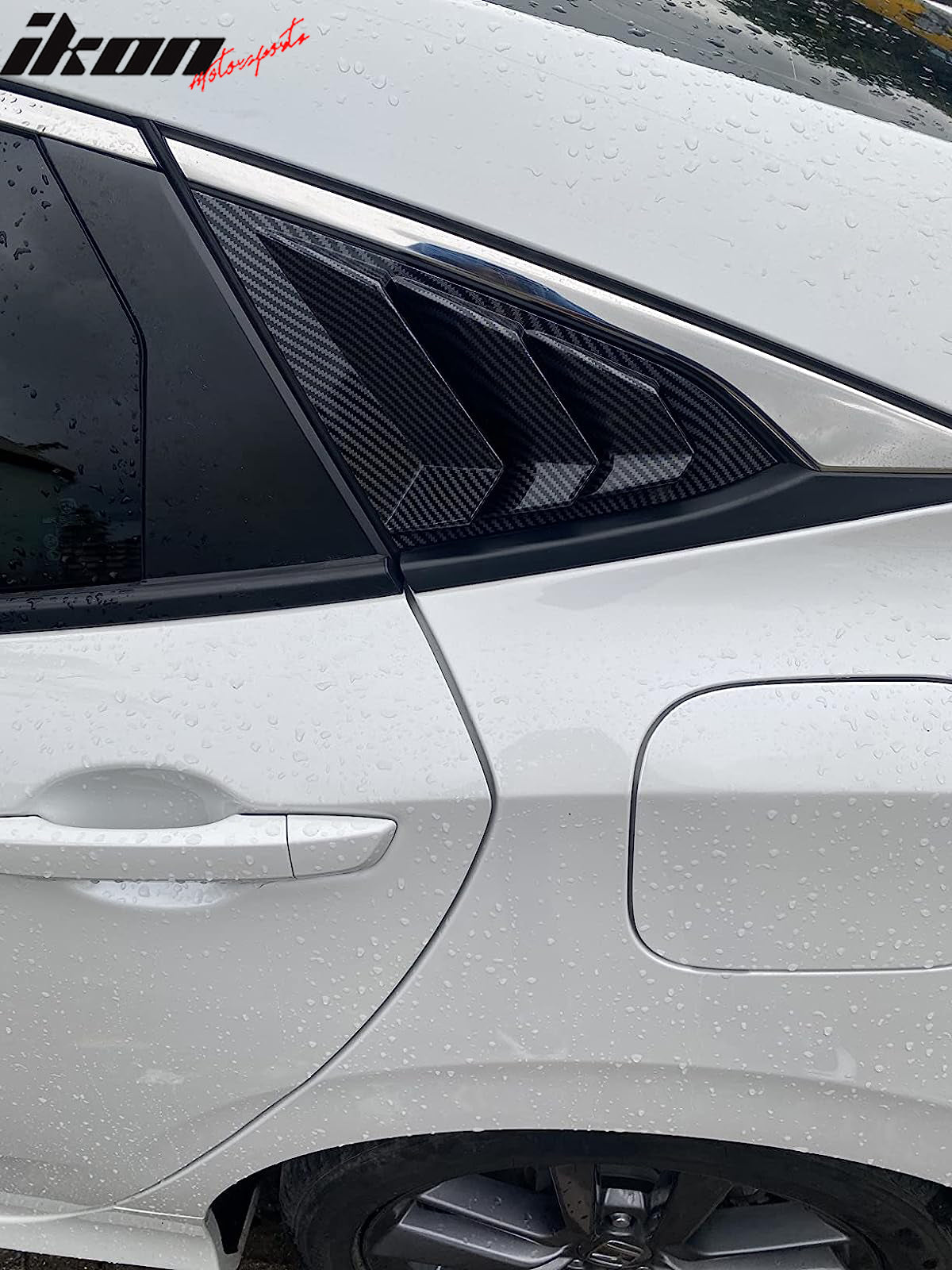 2016-2021 Honda Civic Sedan Carbon Fiber Print Side Window Louver