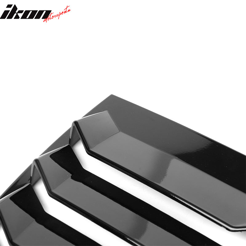 2014-2018Â Mazda 3 Gloss Black Rear Window Louvers Quarter Scoop ABS