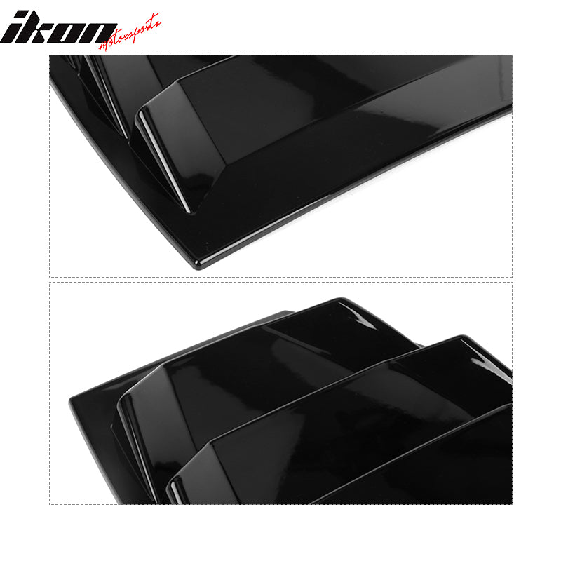2014-2018Â Mazda 3 Gloss Black Rear Window Louvers Quarter Scoop ABS