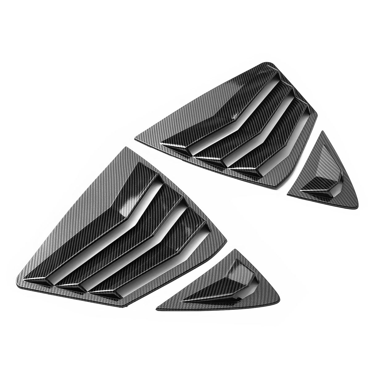 Side Window Louvers for Toyota Camry 2025-2026 IKON Style Gloss Black ABS