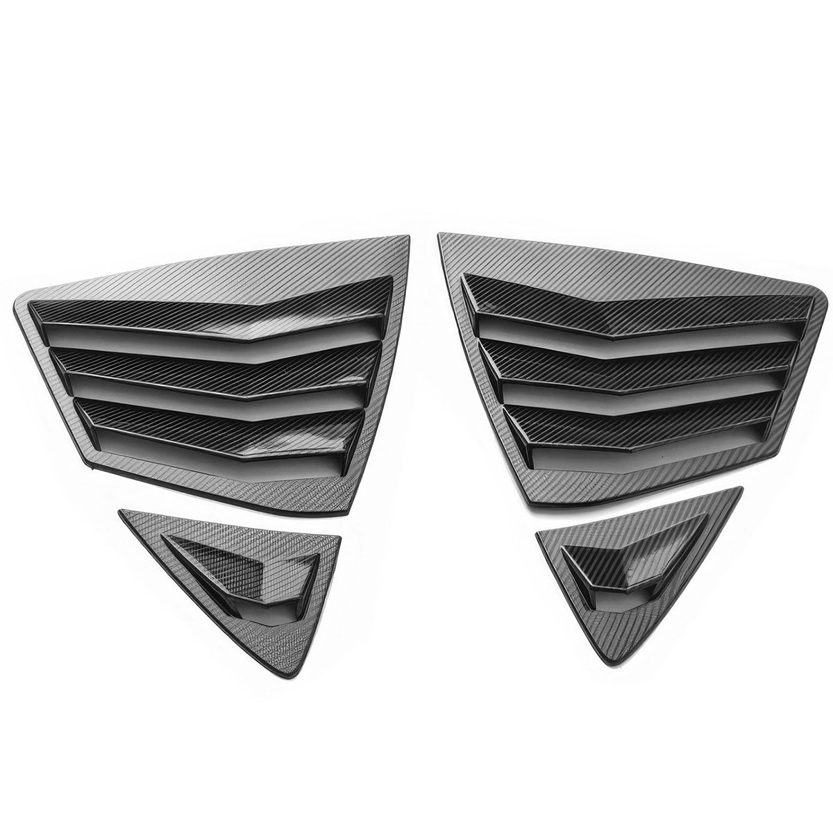 Side Window Louvers for Toyota Camry 2025-2026 IKON Style Gloss Black ABS