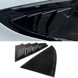 Side Window Louvers for Tesla Model X 2022-2026 IKON Style Gloss Black ABS
