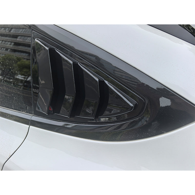 Side Window Louvers for Tesla Model X 2022-2026 IKON Style Gloss Black ABS