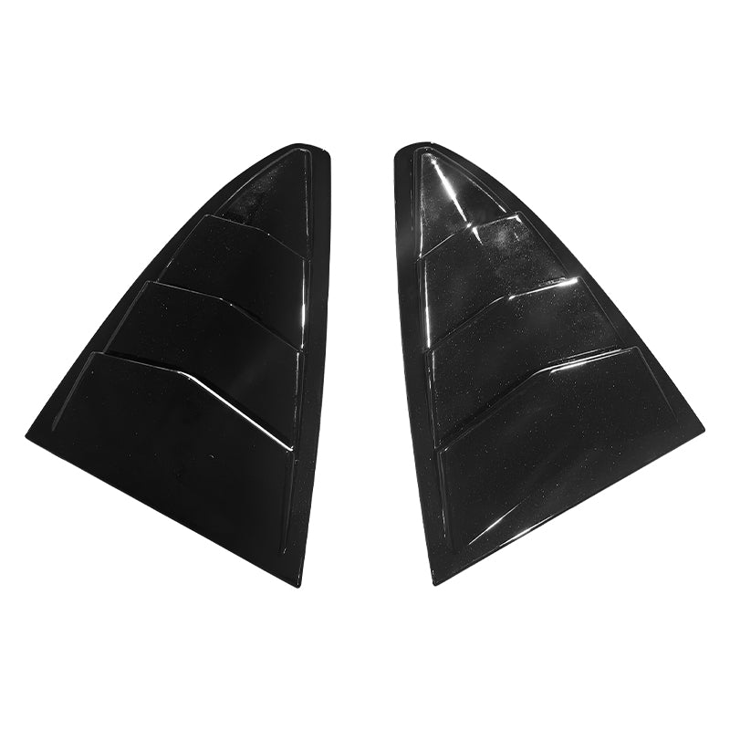 Side Window Louvers for Tesla Model X 2022-2026 IKON Style Gloss Black ABS