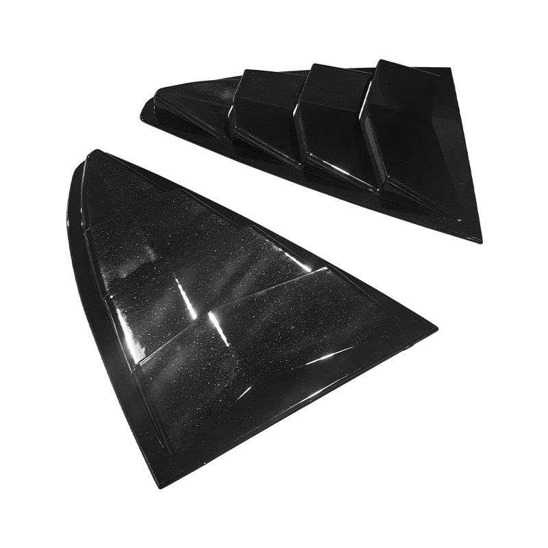 Side Window Louvers for Tesla Model X 2022-2026 IKON Style Gloss Black ABS