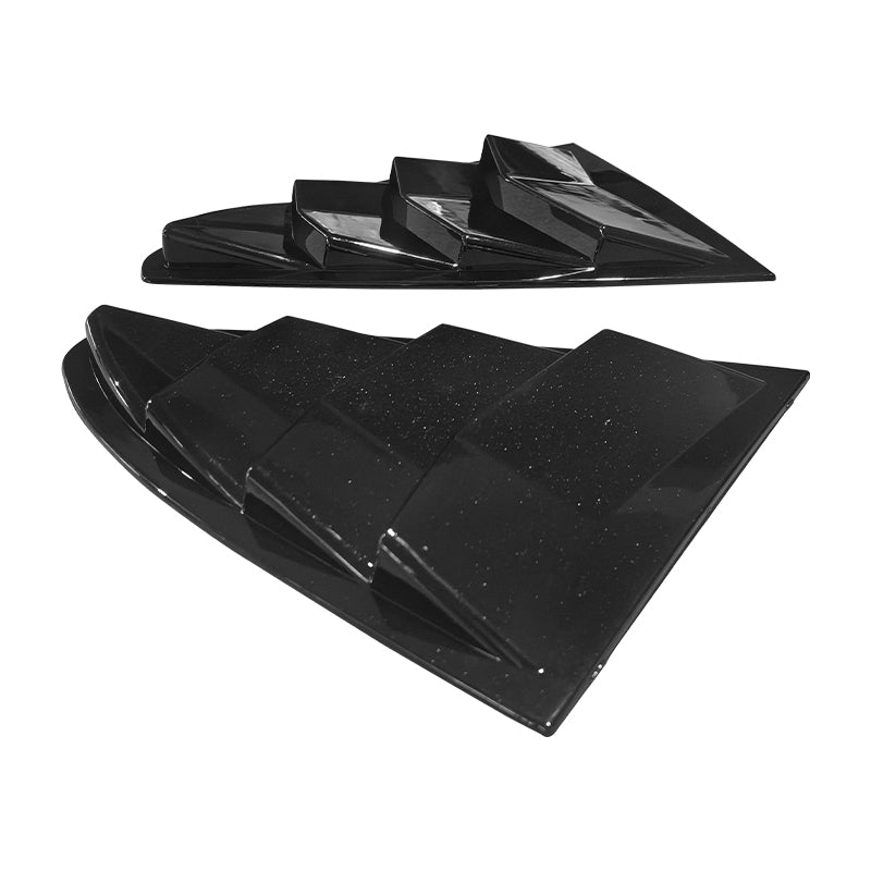 Side Window Louvers for Tesla Model X 2022-2026 IKON Style Gloss Black ABS