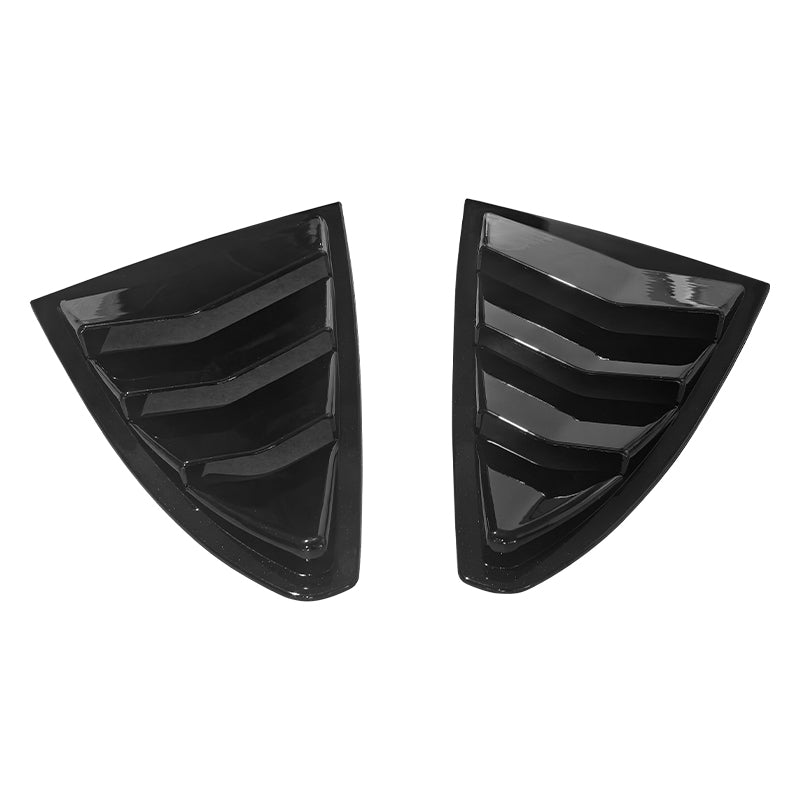 Side Window Louvers for Tesla Model X 2022-2026 IKON Style Gloss Black ABS