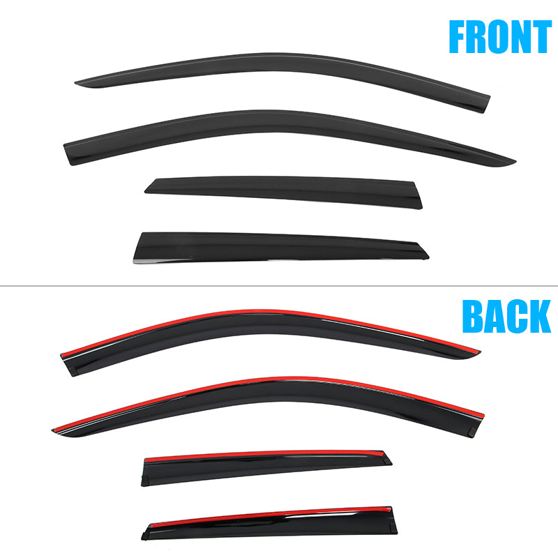 Window Visors for Audi Q5 & SQ5 2018-2024 Low Profile Style Tape-On Smoke