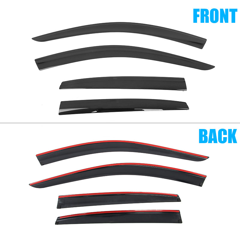 Window Visors Vent for Acura TLX 2021-2025 Low Profile Style Tape-On Smoke