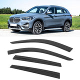 Window Visors for BMW F48 X1 2016-2022 Low Profile Style Tape-On Smoke