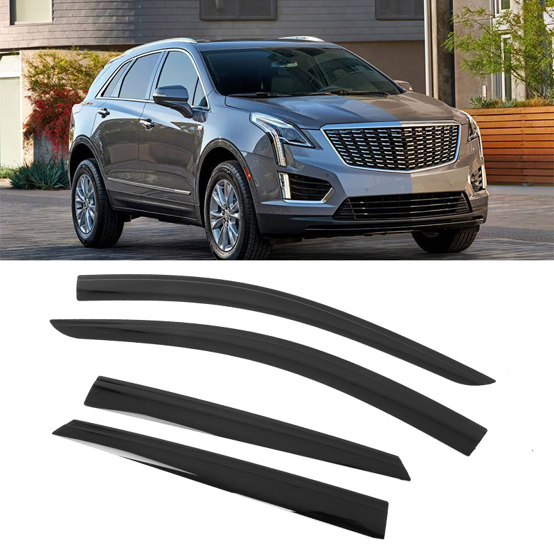 Window Visors for Cadillac XT5 2017-2026 Low Profile Style Tape-On Smoke