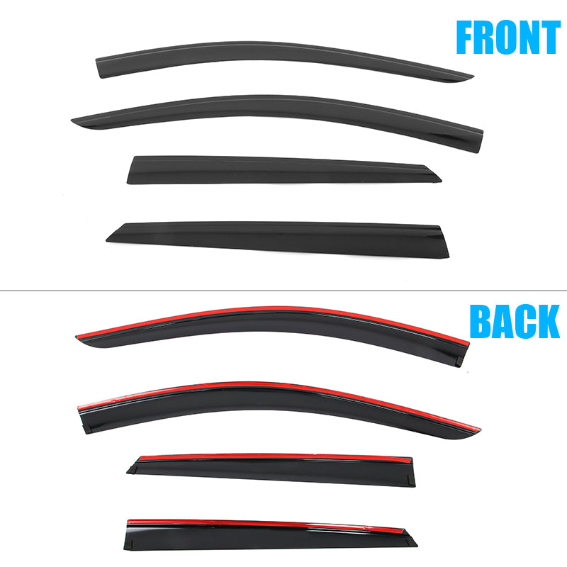 Window Visors for Cadillac XT5 2017-2026 Low Profile Style Tape-On Smoke