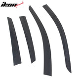 2018-2023 Hyundai Kona Tape-on Window Visors Sun Shades Vent Rain Guards Deflectors Low Profile Style Acrylic Smoke/Tinted 4PCS