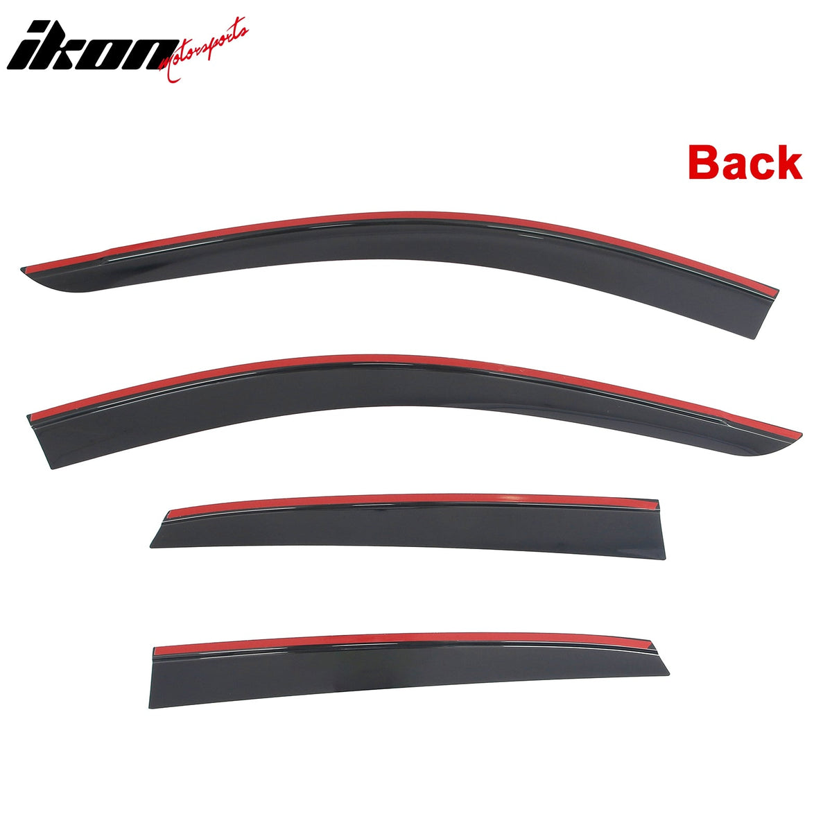 2018-2023 Hyundai Kona Tape-on Window Visors Sun Shades Vent Rain Guards Deflectors Low Profile Style Acrylic Smoke/Tinted 4PCS