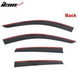 2018-2023 Hyundai Kona Tape-on Window Visors Sun Shades Vent Rain Guards Deflectors Low Profile Style Acrylic Smoke/Tinted 4PCS