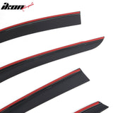 2018-2023 Hyundai Kona Tape-on Window Visors Sun Shades Vent Rain Guards Deflectors Low Profile Style Acrylic Smoke/Tinted 4PCS