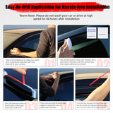 2025-2026 Mazda CX-70 & 2024-2026 CX-90 Tape-on Window Visors Sun Shades Vent Rain Guards Deflectors Low Profile Style Acrylic Smoke/Tinted 4PCS