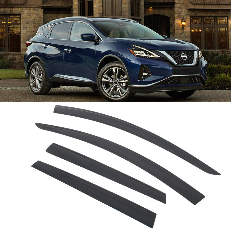 Window Visors for Nissan Murano 2015-2024 Low Profile Style Tape-On Smoke
