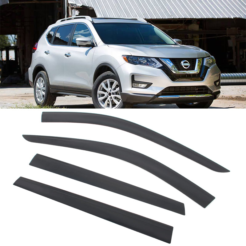 Window Visors for Nissan Rogue 2014-2020 Low Profile Style Tape-On Smoke