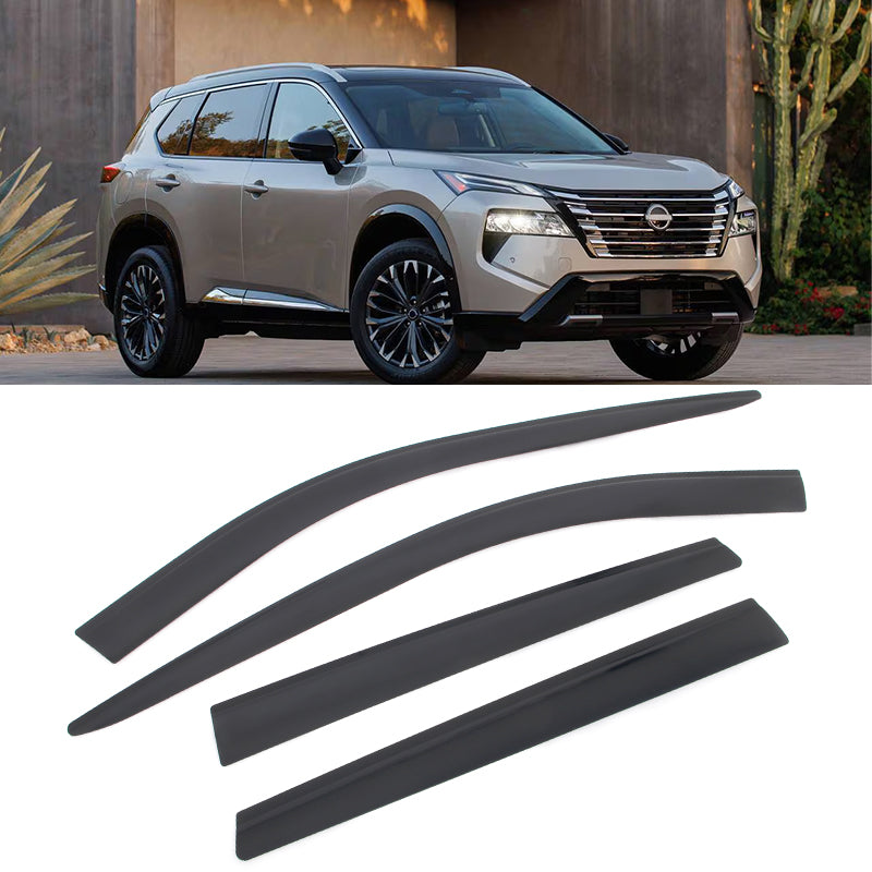 Window Visors for Nissan Rogue 2021-2026 Low Profile Style Tape-On Smoke