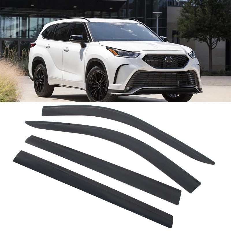 Window Visors for Toyota Highlander 2020-2026 Low Profile Style Tape-On
