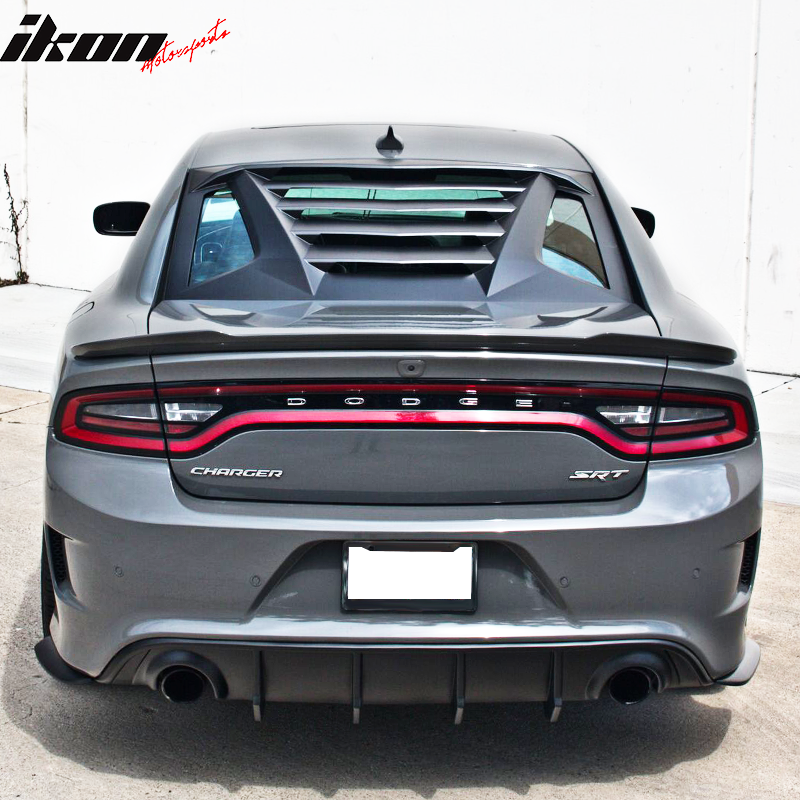 2011-2023 Dodge Charger Black Rear Window Louver Side Quarter Scoop