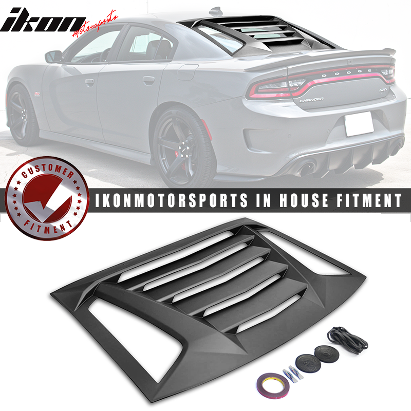 2011-2023 Dodge Charger Black Rear Window Louver Side Quarter Scoop