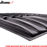 Fits 10-14 Ford Mustang Rear Window Louver Matte + Trunk Spoiler