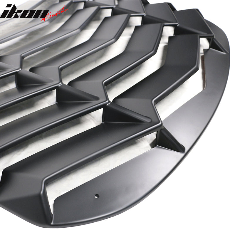 2015-2023Â Ford Mustang IKON Black Rear Window Louver Cover ABS