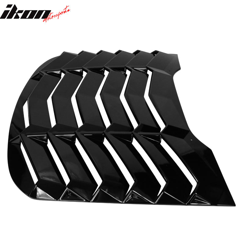 2015-2023 Ford Mustang IKON Style Gloss Black Window Louver ABS