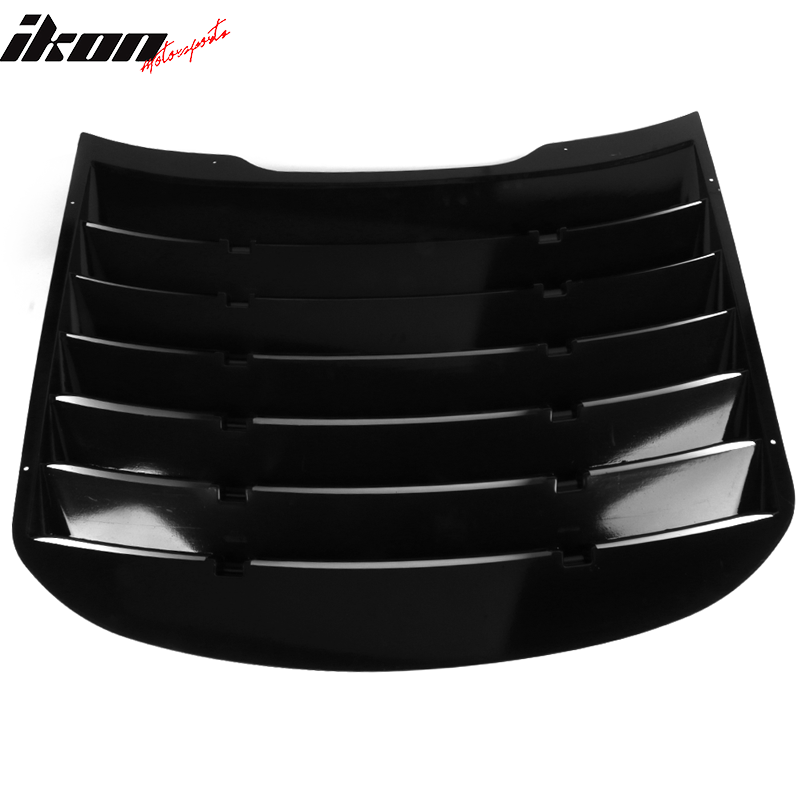 2015-2023 Ford Mustang Vintage Matte Black Rear Window Louver ABS