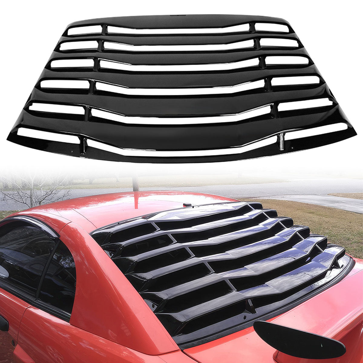 1999-2004 Ford Mustang IKON Style Rear Window Louver ABS