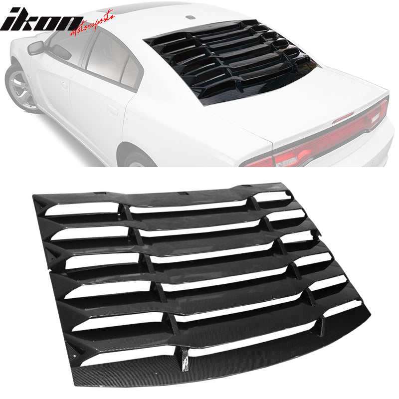 2011-2024 Dodge Charger IKON Window Louver Cover ABS 3PCS