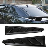 2016-2024 Chevy Camaro Black Rear Window Louvers Pair ABS