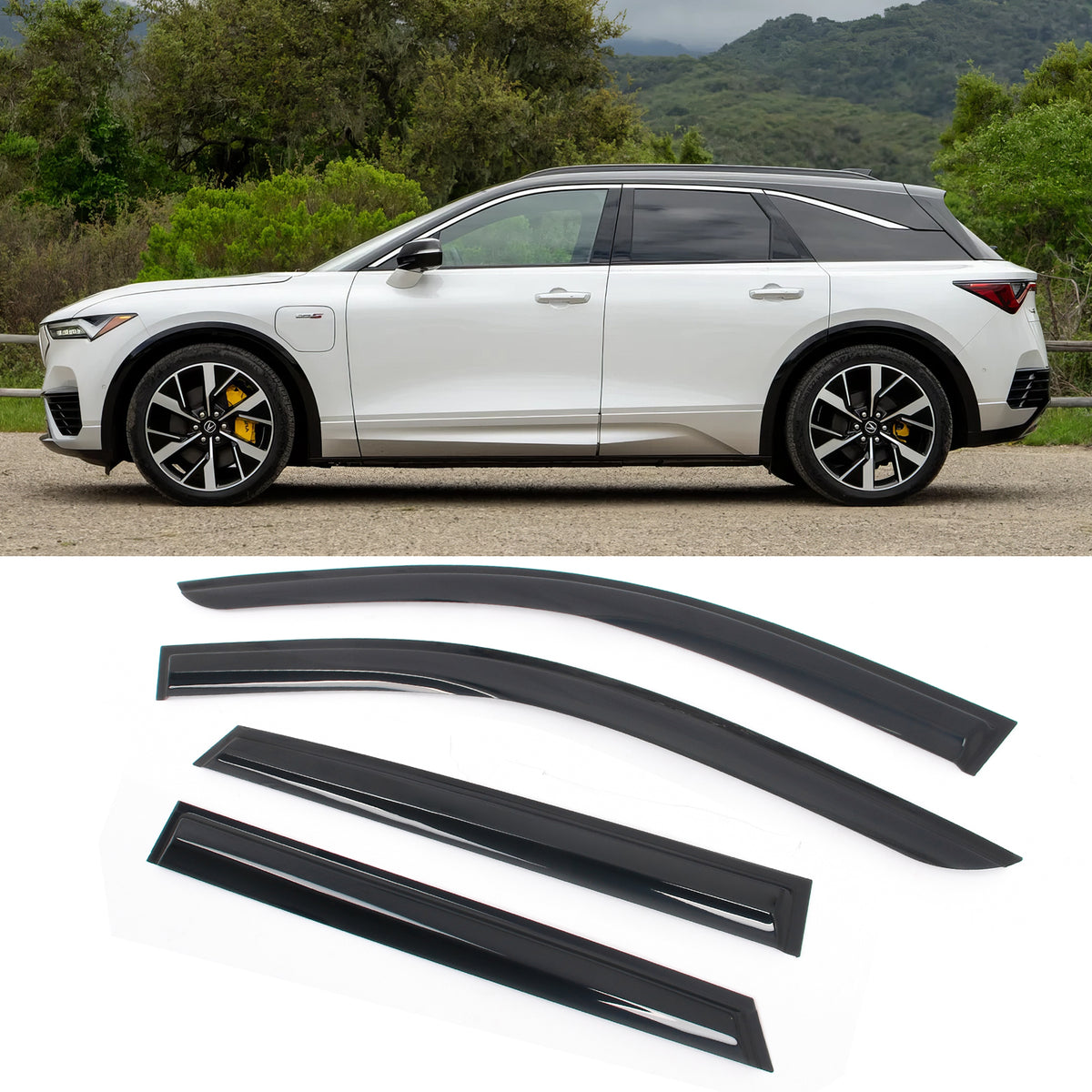Window Visors Deflector for Acura ZDX 2024-2025 Mugen Style Acrylic 4PCS