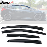 2012-2018 Ford Focus Acrylic 4PC Tape On Window Visors Rain Guard Vent