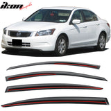 2008-2012 Honda Accord 4-Door Sedan Acrylic 4PC Tape On Window Visors