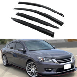 2013-2017 Honda Accord 4-Door Sedan Tape On Window Visors Rain Guard