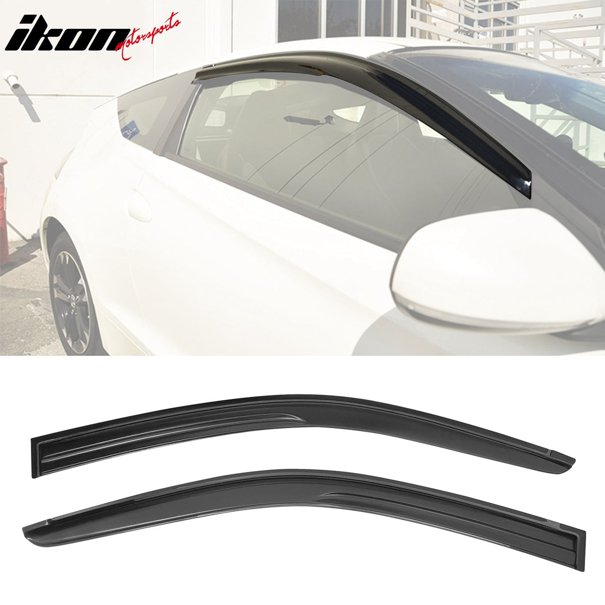 2011-2016 Honda CR-Z Acrylic 4PC Window Visors Tape On Rain Guard