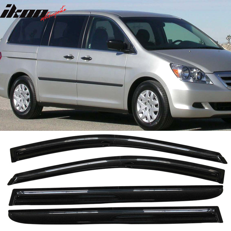 2005-2007 Honda Odyssey Acrylic 4PC Tap On Window Visors Rain Guard