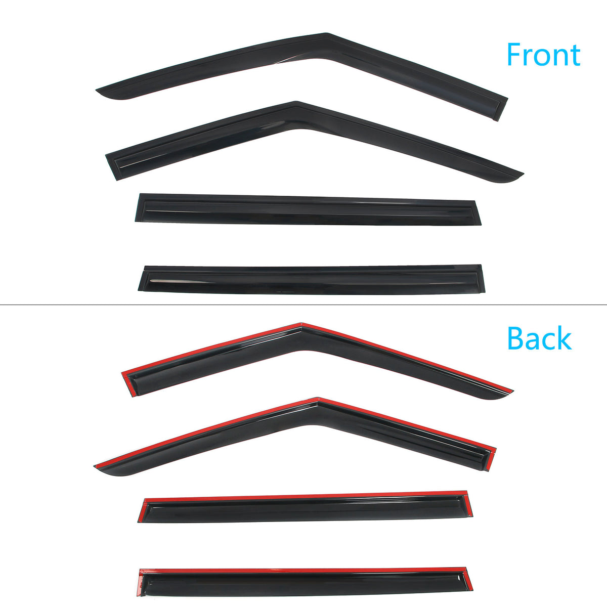 Window Visors Shade for Kia EV9 2024-2026 Smoke Acrylic Mugen Style 4PCS