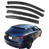 Window Visors for Mazda 3 Sedan Hatchback 2014-2019 Mugen Style Tape On