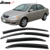 2003-2008 Toyota Corolla Sedan 4-Door Window Visor Guard Acrylic 4PC