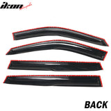 2020-2024 Toyota Highlander PC Side Window Visors w/ Chrome Trim 4PCS