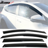 2013-2018 Toyota RAV4 Acrylic 4PC Window Visors Tape On Rain Guard